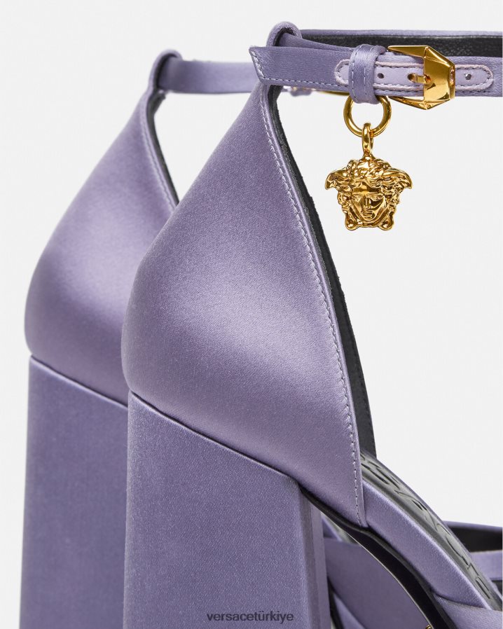 Versace medusa aevitas tek platformlu pompalar kadınlar leylak ayakkabı B0HHR8427