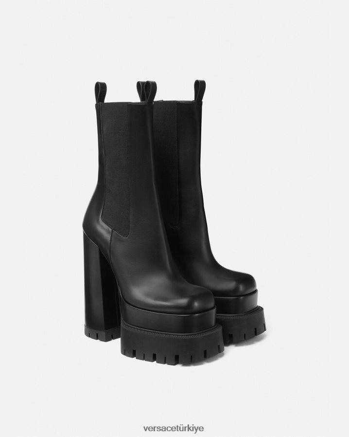 Versace aevitas platform çizmeler kadınlar siyah ayakkabı B0HHR8479
