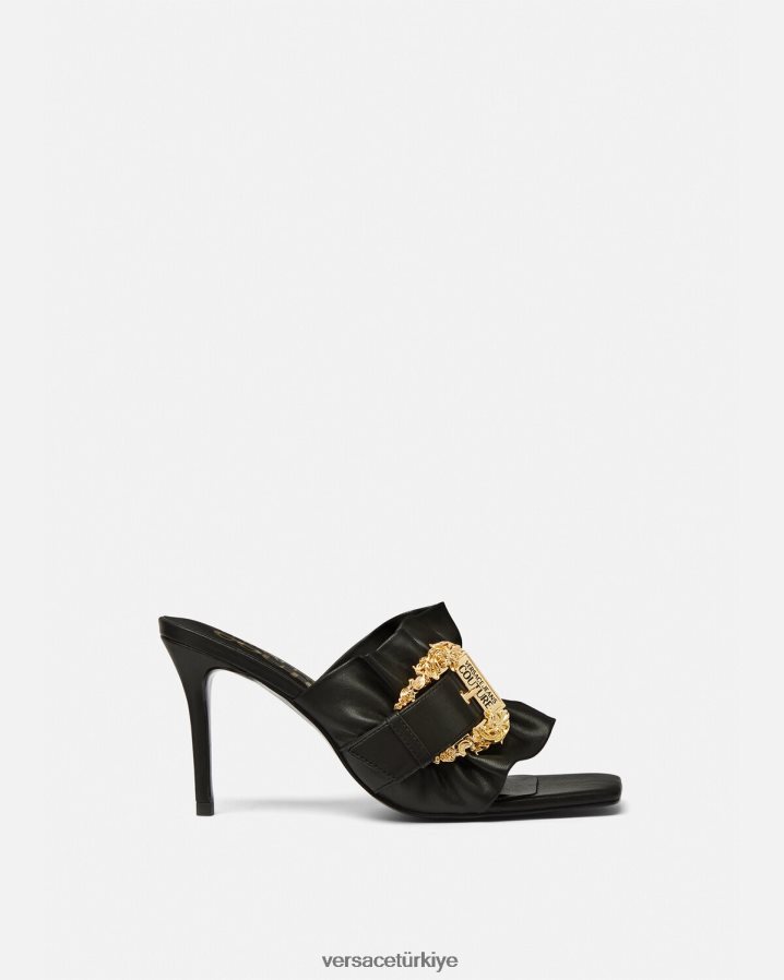 Versace emily barok toka katırları kadınlar siyah ayakkabı B0HHR82284