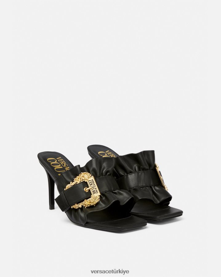 Versace emily barok toka katırları kadınlar siyah ayakkabı B0HHR82284