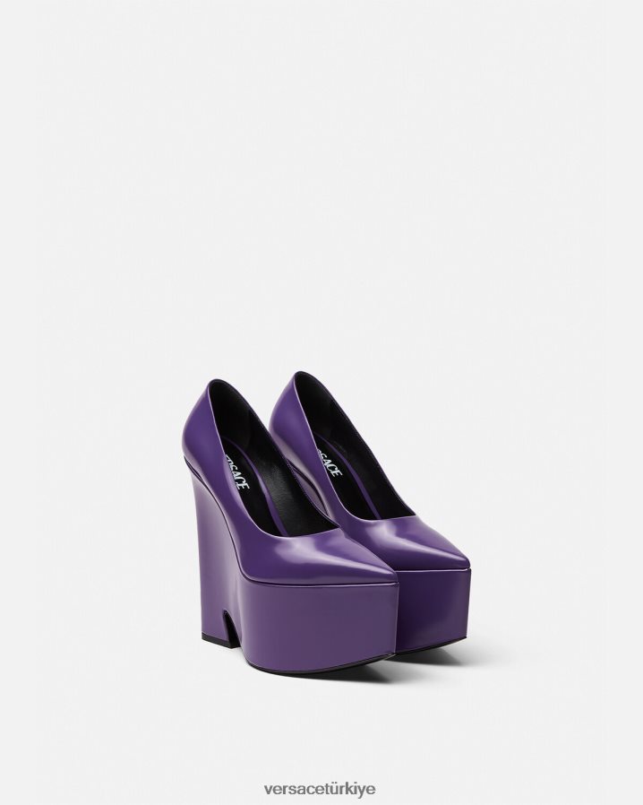 Versace fırtına platform pompaları kadınlar menekşe ayakkabı B0HHR8492
