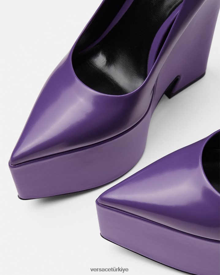 Versace fırtına platform pompaları kadınlar menekşe ayakkabı B0HHR8492
