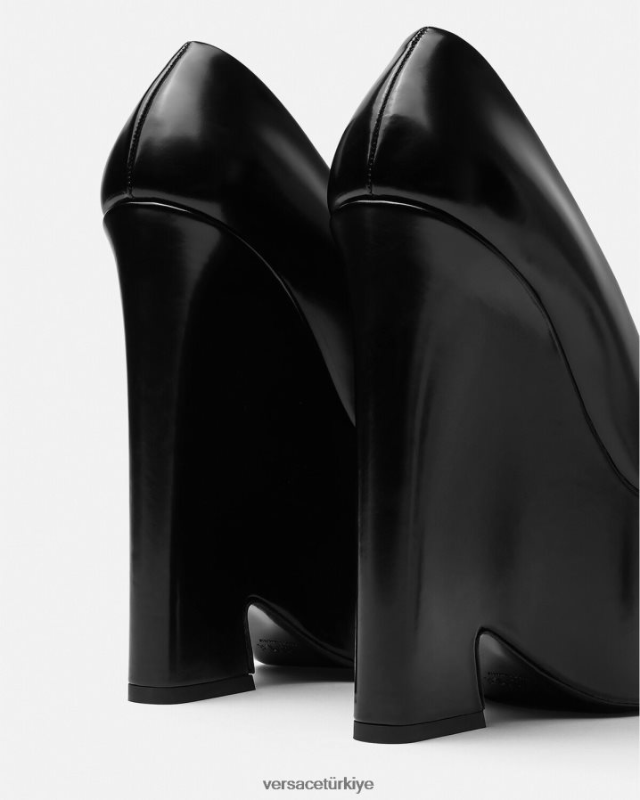 Versace fırtına platform pompaları kadınlar siyah ayakkabı B0HHR8491