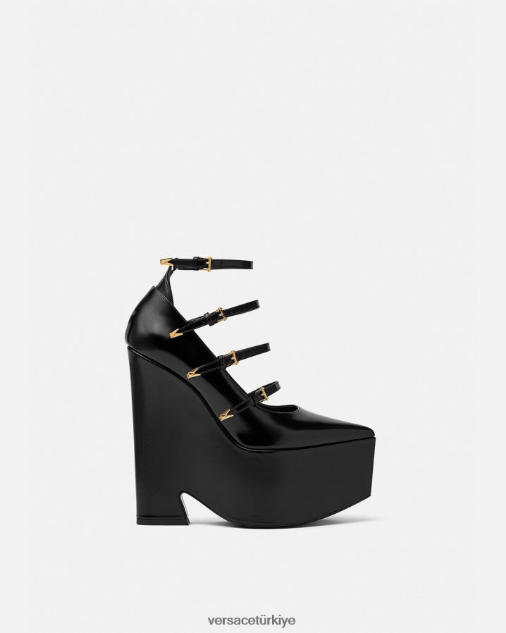 Versace fırtına platform pompaları kadınlar siyah ayakkabı B0HHR8493