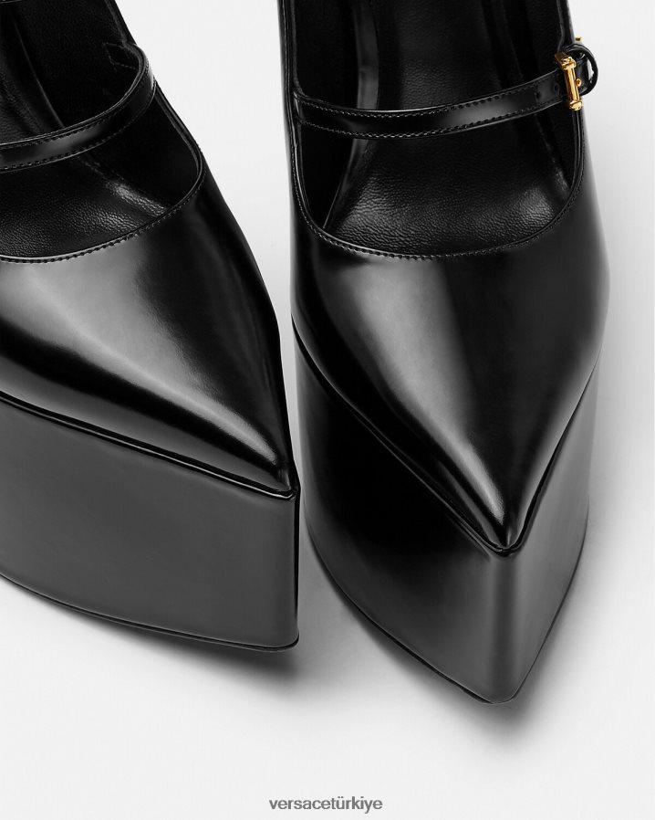 Versace fırtına platform pompaları kadınlar siyah ayakkabı B0HHR8493