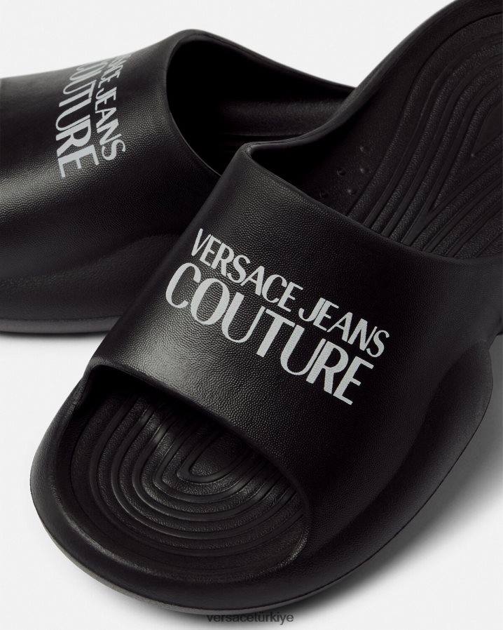 Versace Tago slaytları kadınlar siyah ayakkabı B0HHR82268