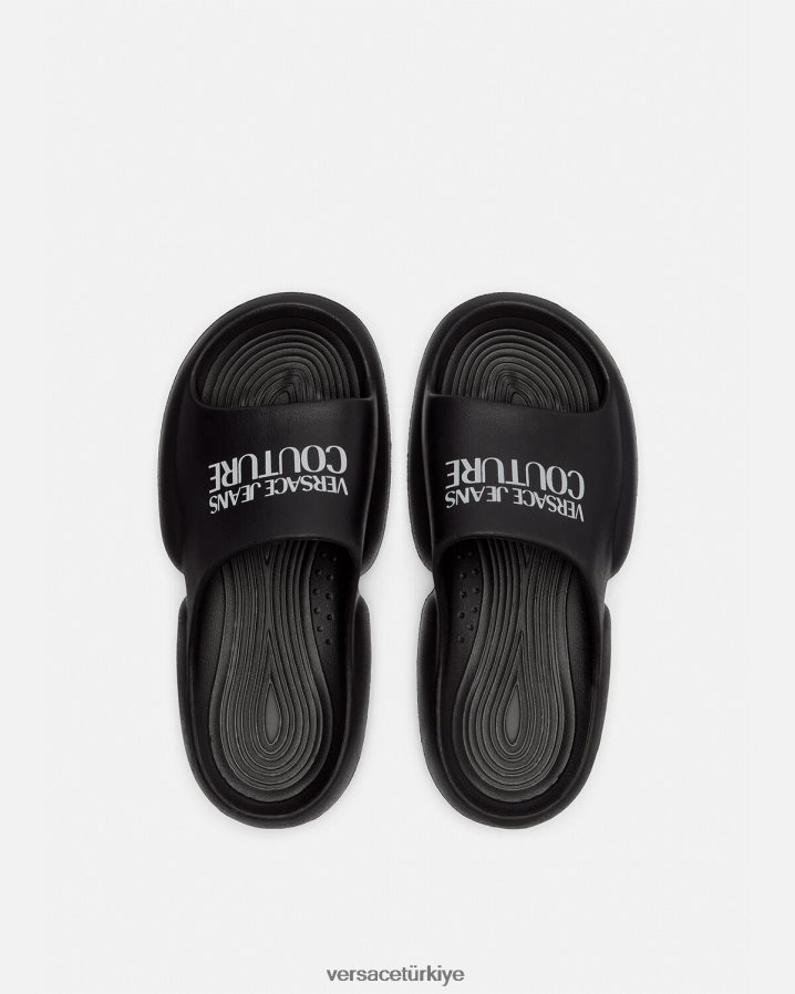Versace Tago slaytları kadınlar siyah ayakkabı B0HHR82268