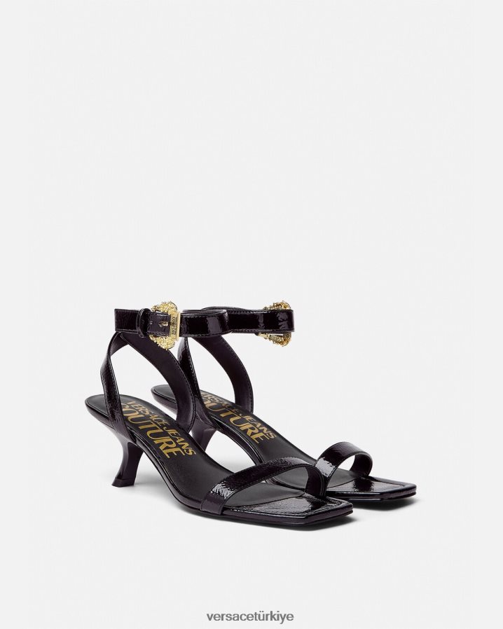 Versace barok fiona sandalet kadınlar siyah ayakkabı B0HHR82258