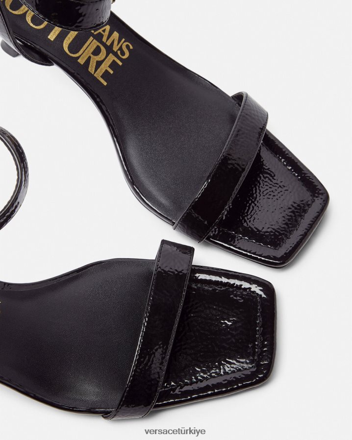 Versace barok fiona sandalet kadınlar siyah ayakkabı B0HHR82258