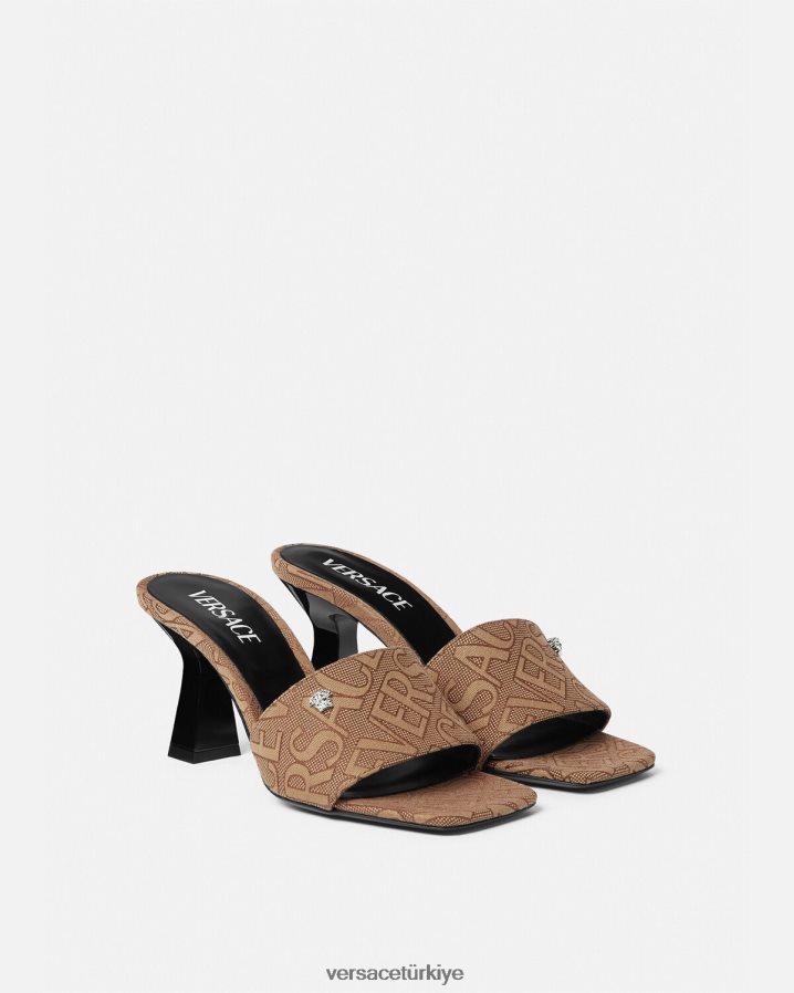 Versace her yerde katır kadınlar kahverengi ayakkabı B0HHR8441