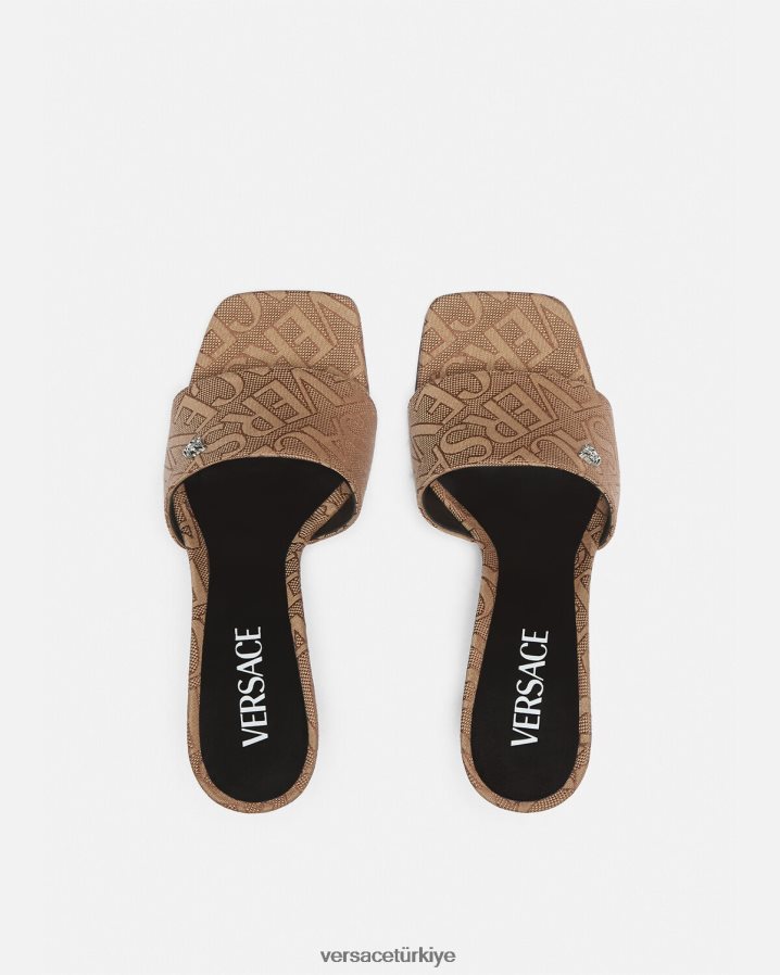 Versace her yerde katır kadınlar kahverengi ayakkabı B0HHR8441