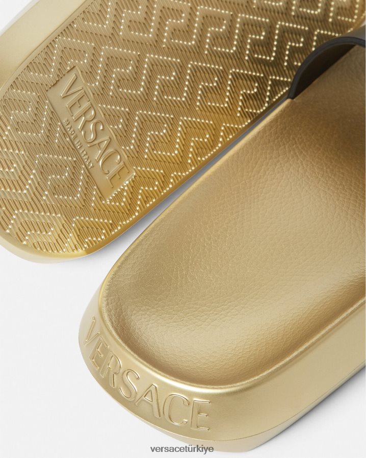 Versace la medusa kaydırakları kadınlar siyah ayakkabı B0HHR8452