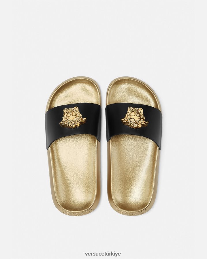 Versace la medusa kaydırakları kadınlar siyah ayakkabı B0HHR8452