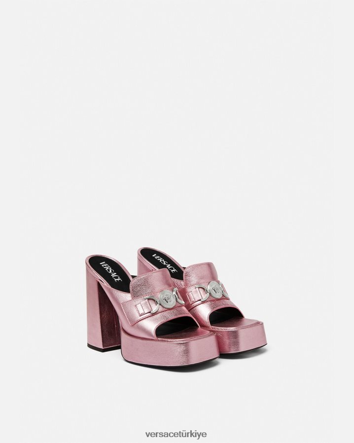 Versace medusa '95 platform katırları kadınlar pembe ayakkabı B0HHR8444