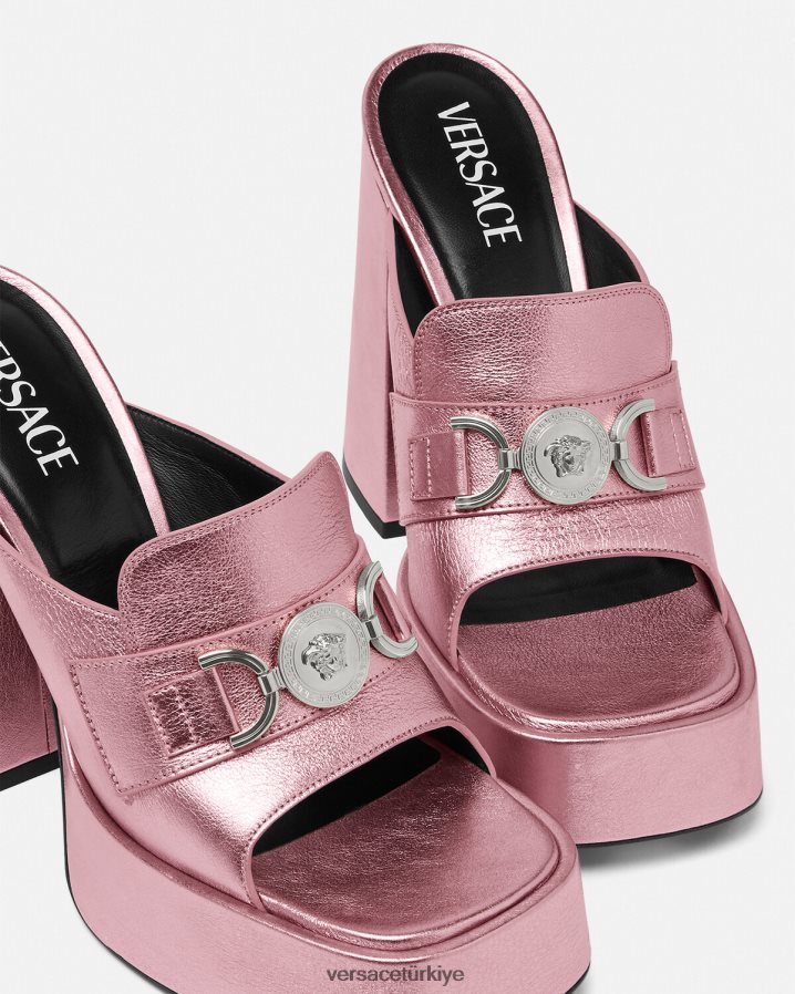 Versace medusa '95 platform katırları kadınlar pembe ayakkabı B0HHR8444