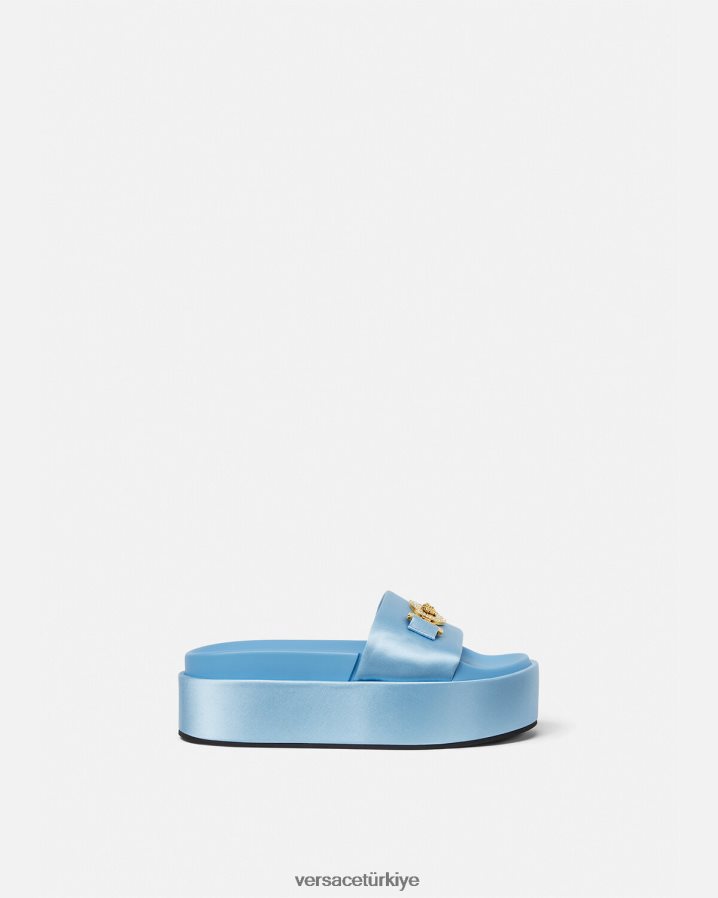 Versace medusa '95 platform sandaletler kadınlar açık mavi ayakkabı B0HHR8456