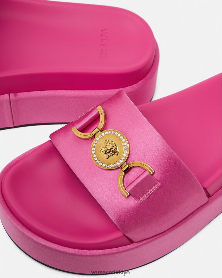 Versace medusa '95 platform sandaletler kadınlar pembe ayakkabı B0HHR8454