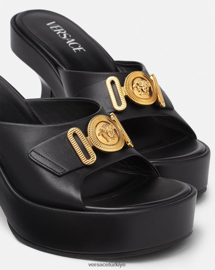 Versace medusa biggie katırları kadınlar siyah ayakkabı B0HHR8470