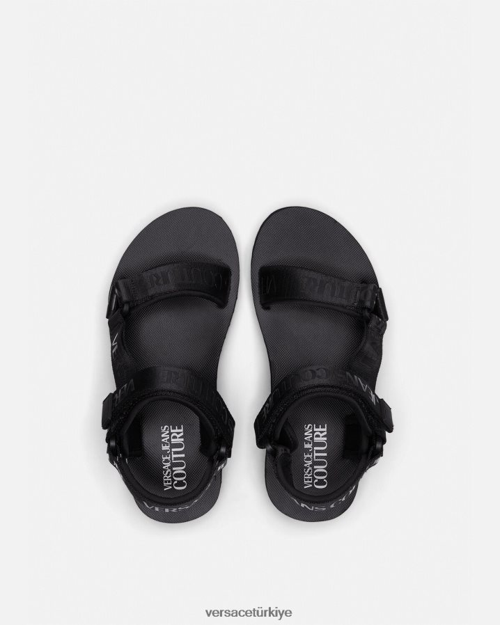 Versace miami sandalet kadınlar siyah ayakkabı B0HHR82297