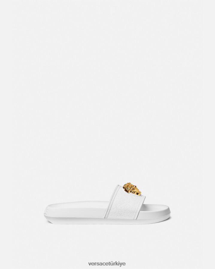 Versace saray slaytları kadınlar beyaz ayakkabı B0HHR8458