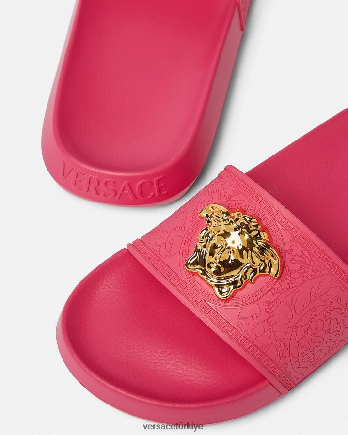 Versace saray slaytları kadınlar fuşya ayakkabı B0HHR8459