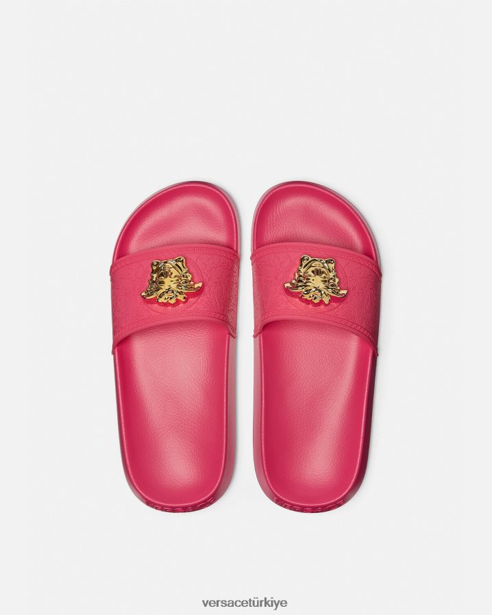 Versace saray slaytları kadınlar fuşya ayakkabı B0HHR8459