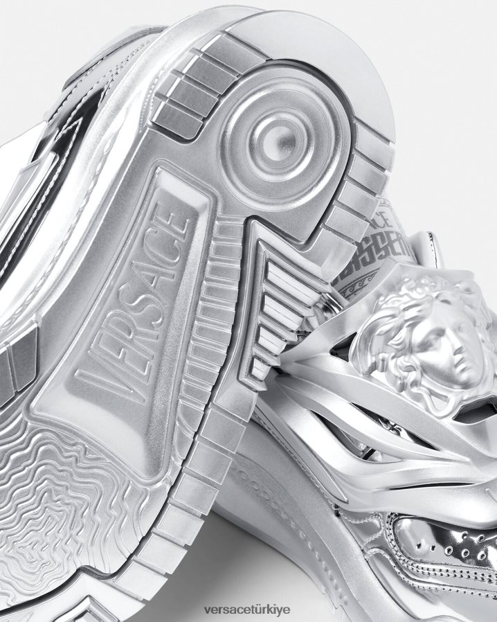 Versace Odissea spor ayakkabıları kadınlar gümüş ayakkabı B0HHR8506