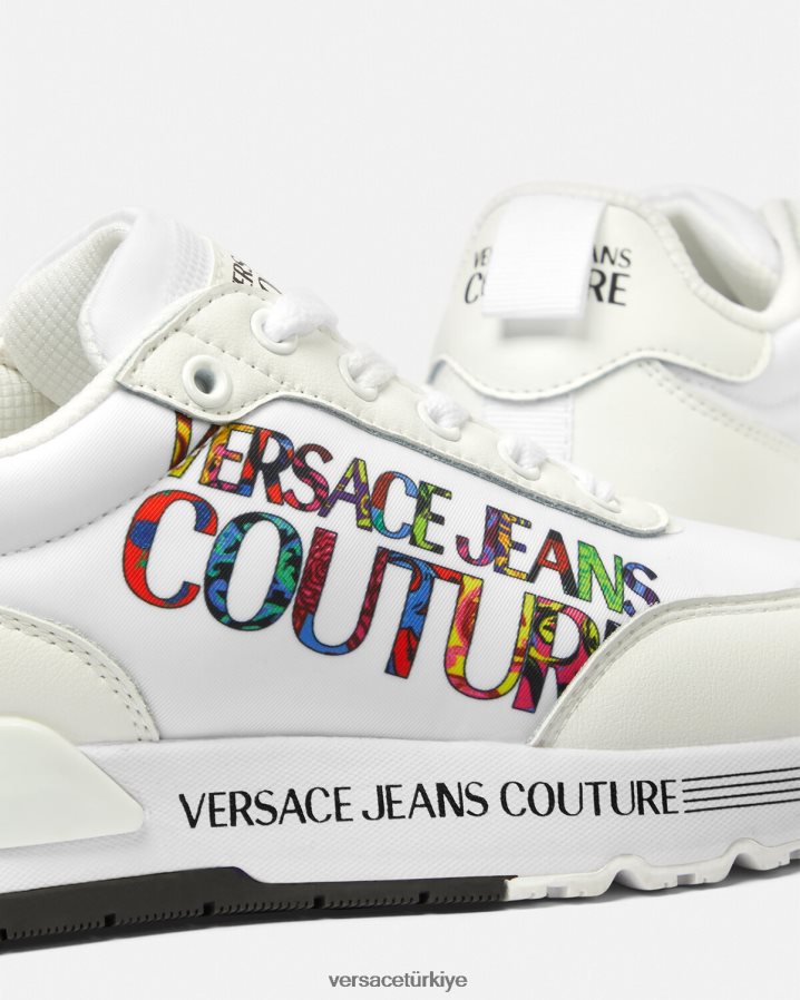 Versace dinamik logolu spor ayakkabı kadınlar beyaz ayakkabı B0HHR82281