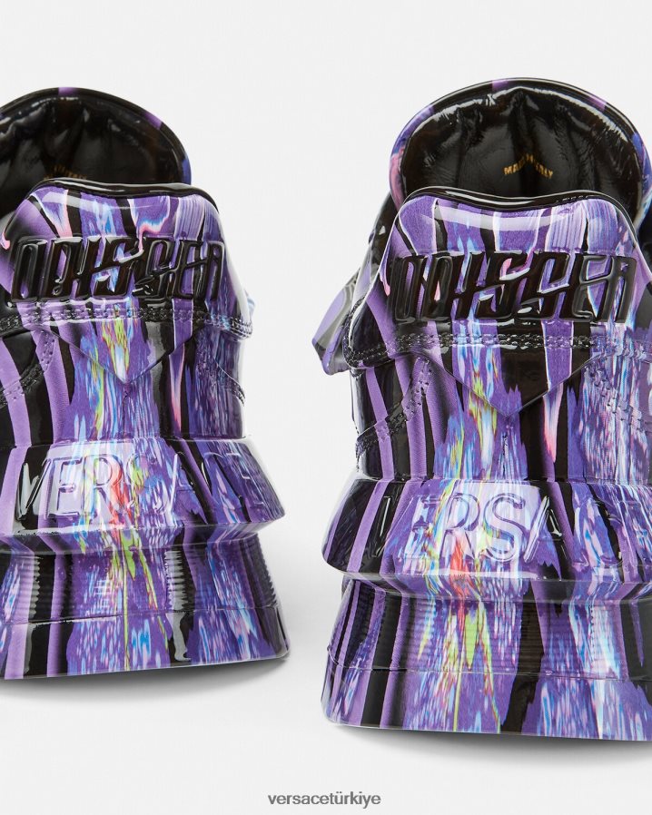 Versace orkide barocco odissea spor ayakkabı kadınlar menekşe ve baskı ayakkabı B0HHR8512