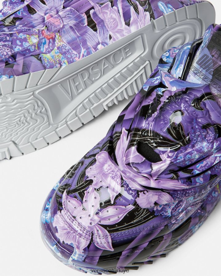 Versace orkide barocco odissea spor ayakkabı kadınlar menekşe ve baskı ayakkabı B0HHR8512