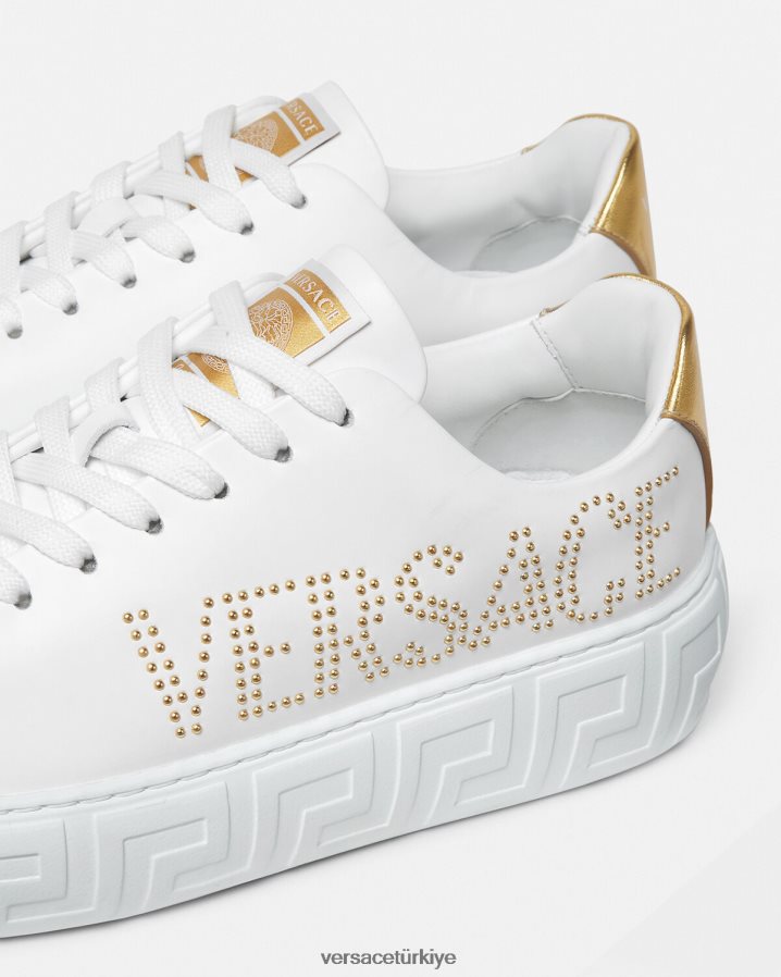 Versace tanrıça greca spor ayakkabıları kadınlar beyaz ayakkabı B0HHR8510