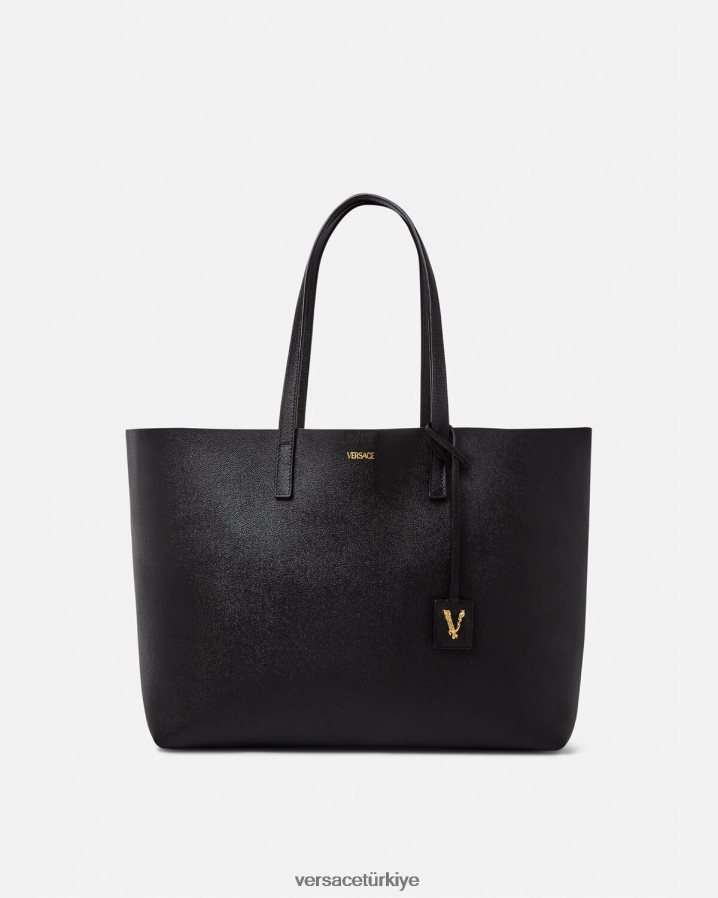 Versace Virtus çantası kadınlar siyah çanta B0HHR8379