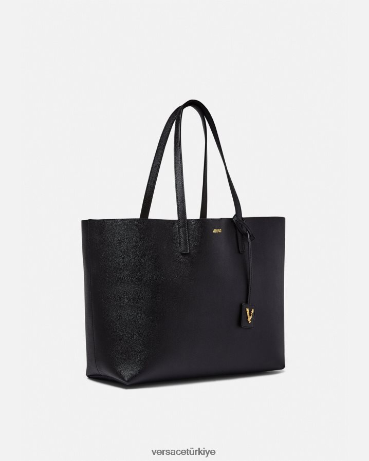 Versace Virtus çantası kadınlar siyah çanta B0HHR8379