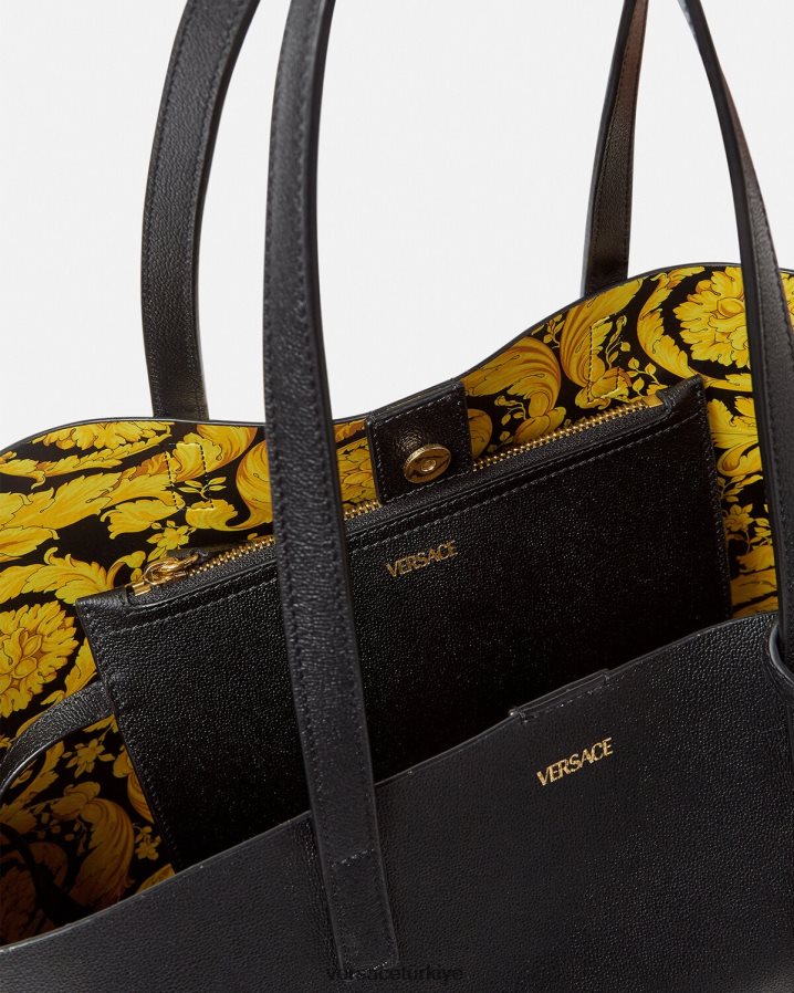 Versace Virtus çantası kadınlar siyah çanta B0HHR8379