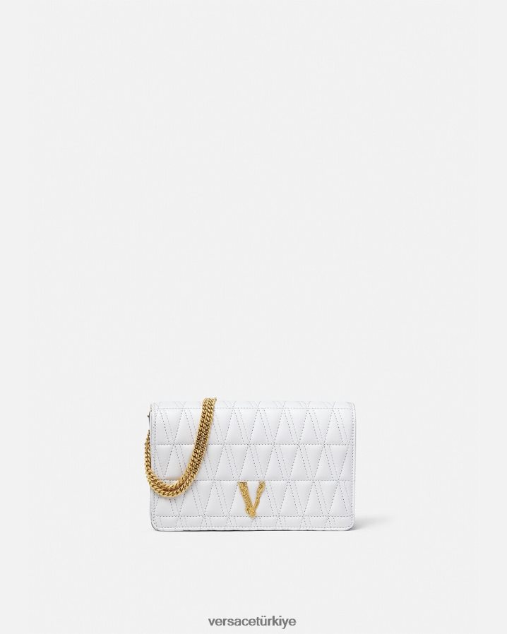 Versace Virtus debriyajı kadınlar beyaz çanta B0HHR8371