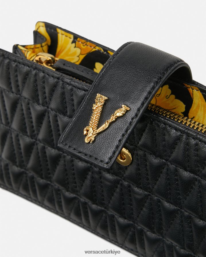 Versace Virtus debriyajı kadınlar siyah çanta B0HHR8374