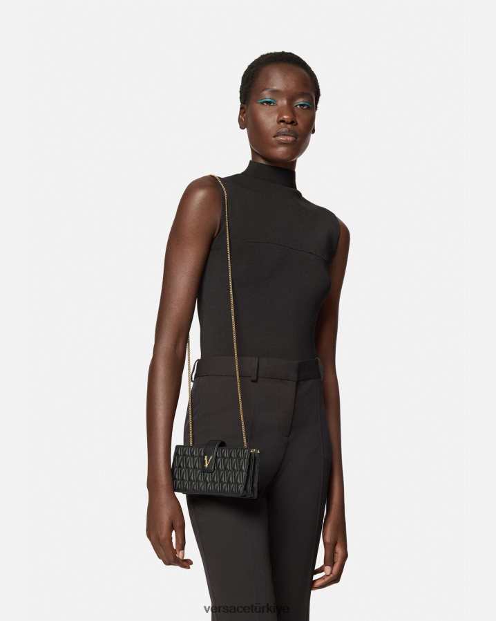 Versace Virtus debriyajı kadınlar siyah çanta B0HHR8374