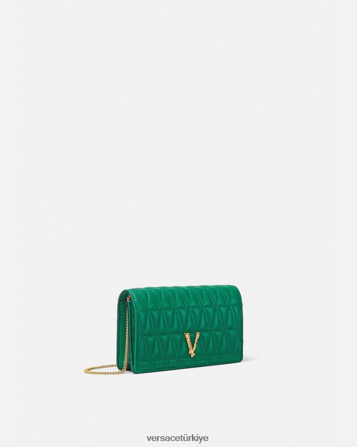 Versace Virtus debriyajı kadınlar yeşil çanta B0HHR8370
