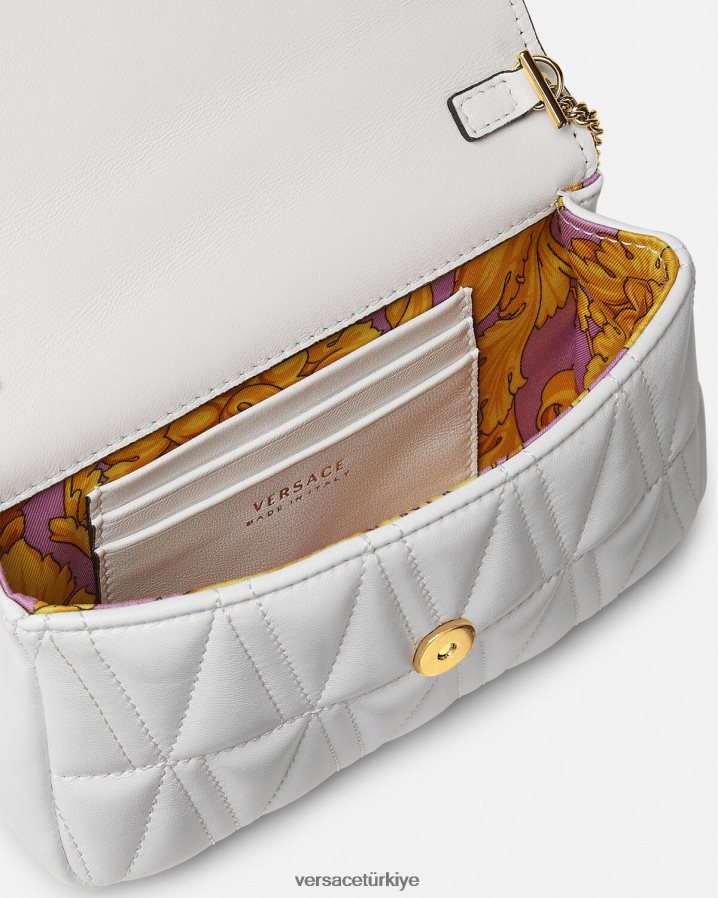 Versace Virtus mini çanta kadınlar beyaz çanta B0HHR8375