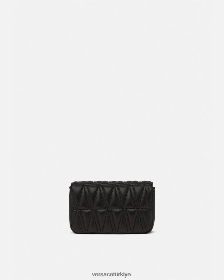 Versace Virtus mini çanta kadınlar siyah çanta B0HHR8372