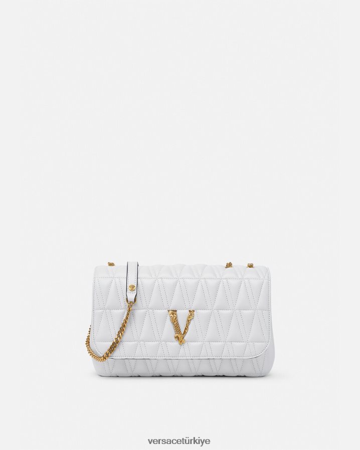 Versace Virtus omuz çantası kadınlar beyaz çanta B0HHR8366