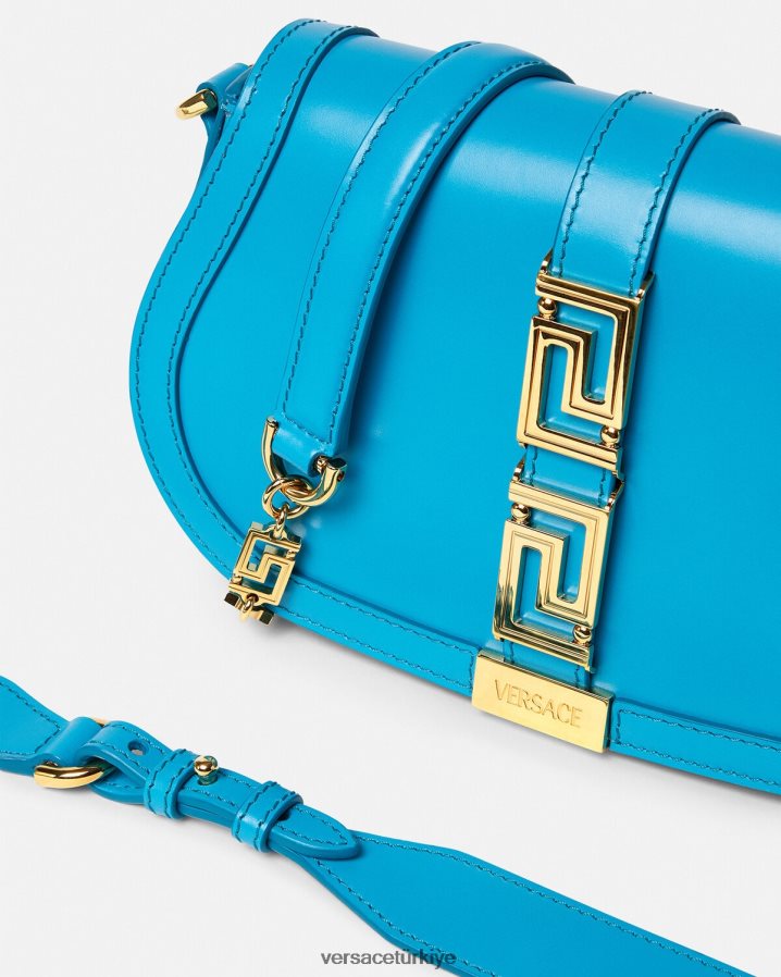 Versace Greca tanrıçası omuz çantası kadınlar dv mavi çanta B0HHR8266