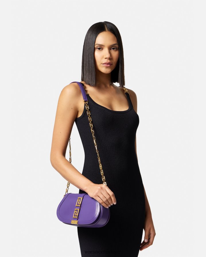 Versace Greca tanrıçası omuz çantası kadınlar menekşe çanta B0HHR8264
