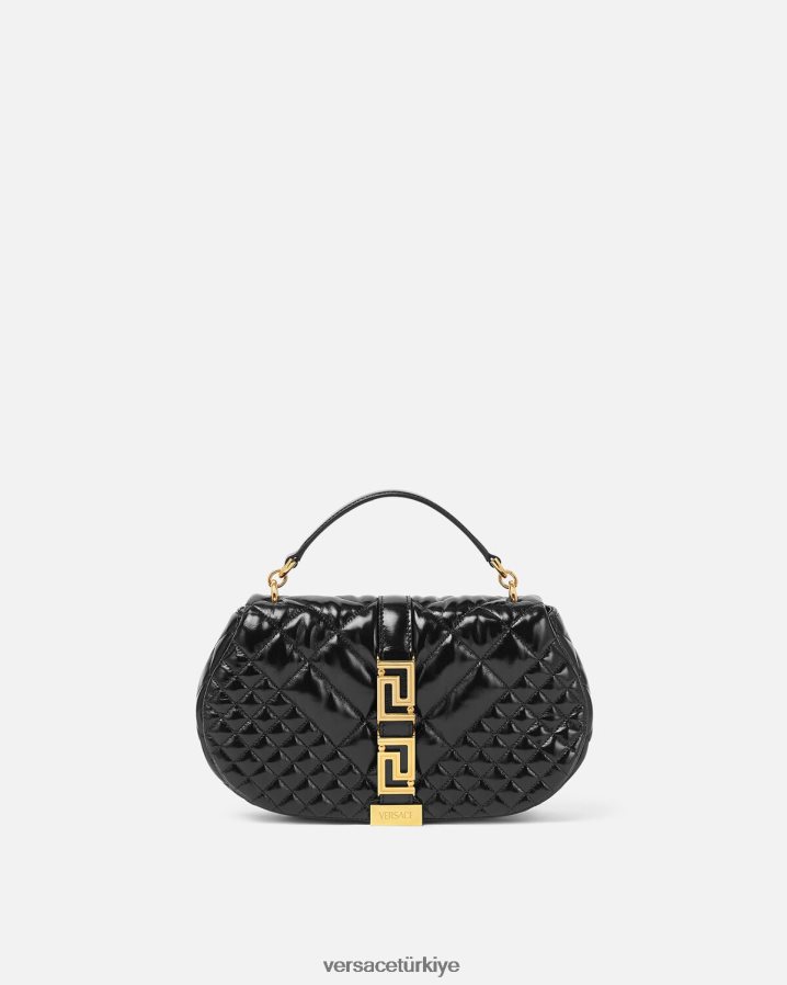 Versace Greca tanrıçası omuz çantası kadınlar siyah çanta B0HHR8246