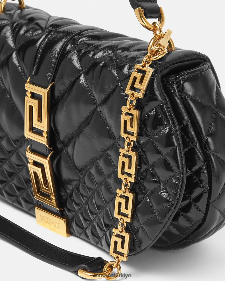 Versace Greca tanrıçası omuz çantası kadınlar siyah çanta B0HHR8246