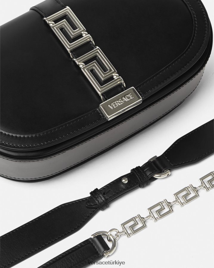 Versace Greca tanrıçası omuz çantası kadınlar siyah çanta B0HHR8248