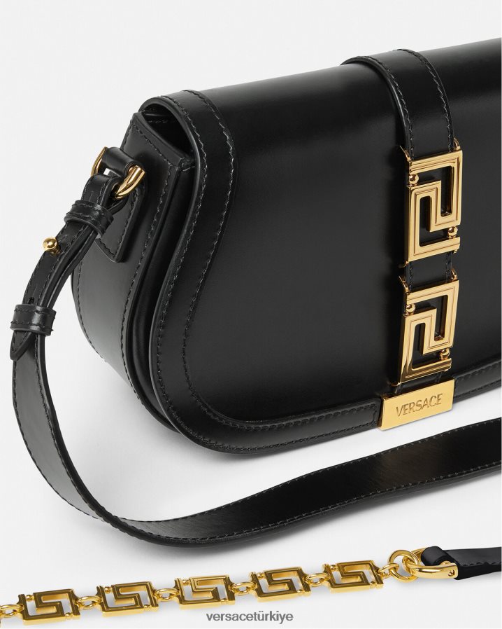 Versace Greca tanrıçası omuz çantası kadınlar siyah çanta B0HHR8251