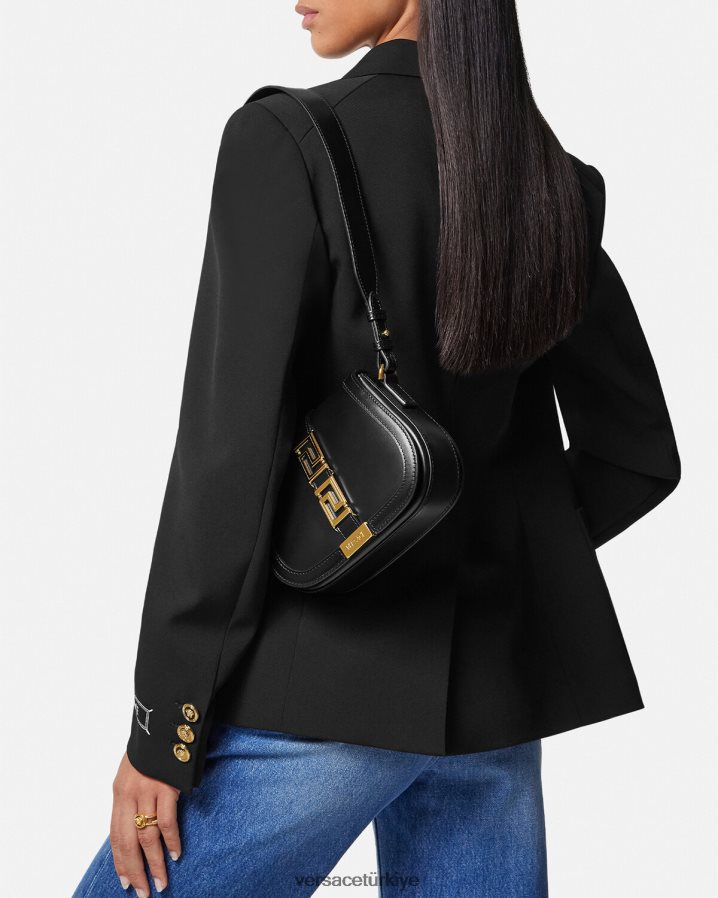 Versace greca tanrıçası küçük omuz çantası kadınlar siyah çanta B0HHR8260