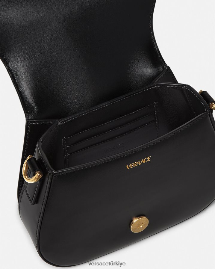 Versace greca tanrıçası küçük omuz çantası kadınlar siyah çanta B0HHR8260