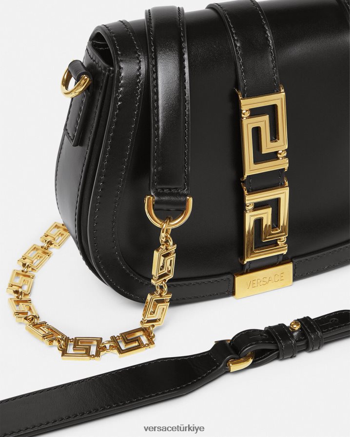 Versace greca tanrıçası küçük omuz çantası kadınlar siyah çanta B0HHR8260